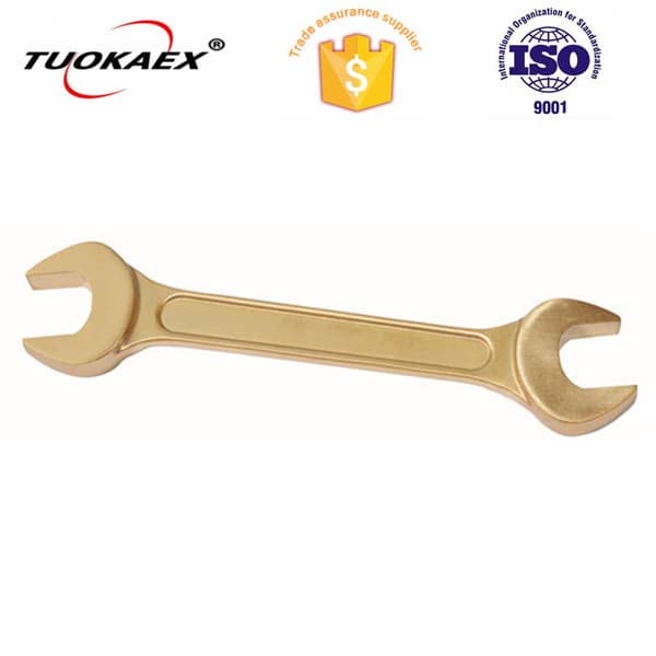 Non sparking double open end wrench
